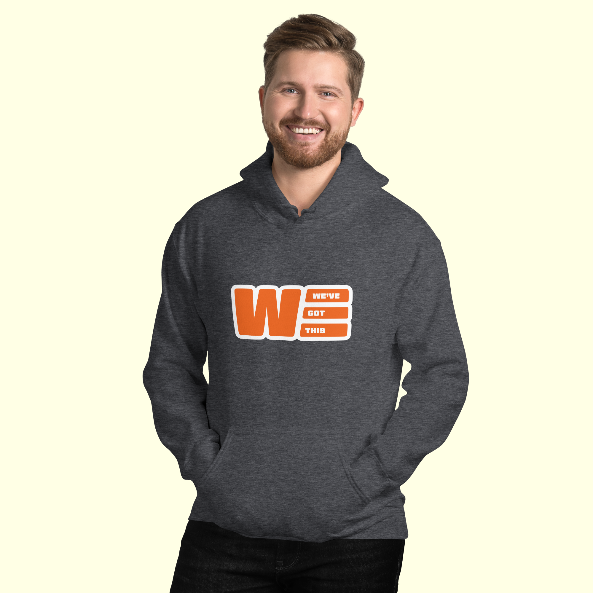 "We've Got This" Logo Men's Hoodie w/ white outline