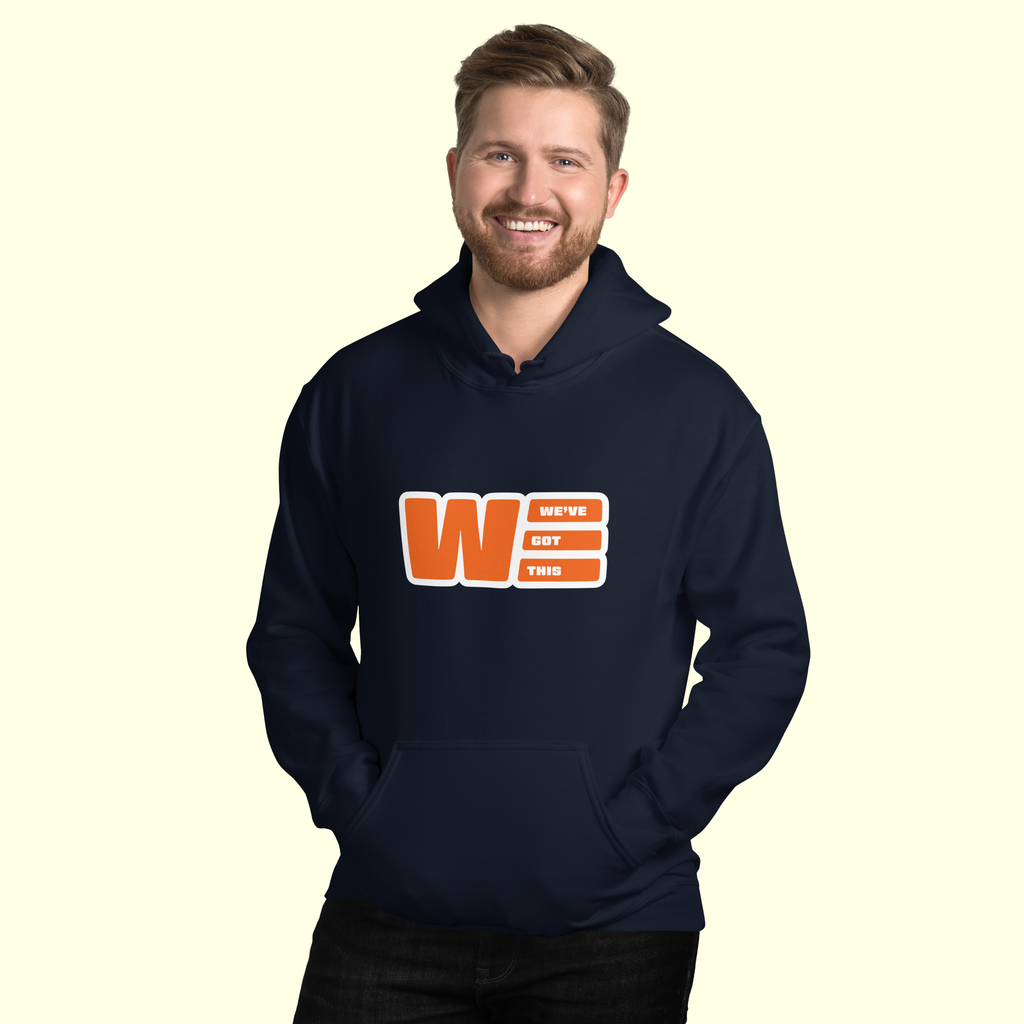 "We've Got This" Logo Men's Hoodie w/ white outline
