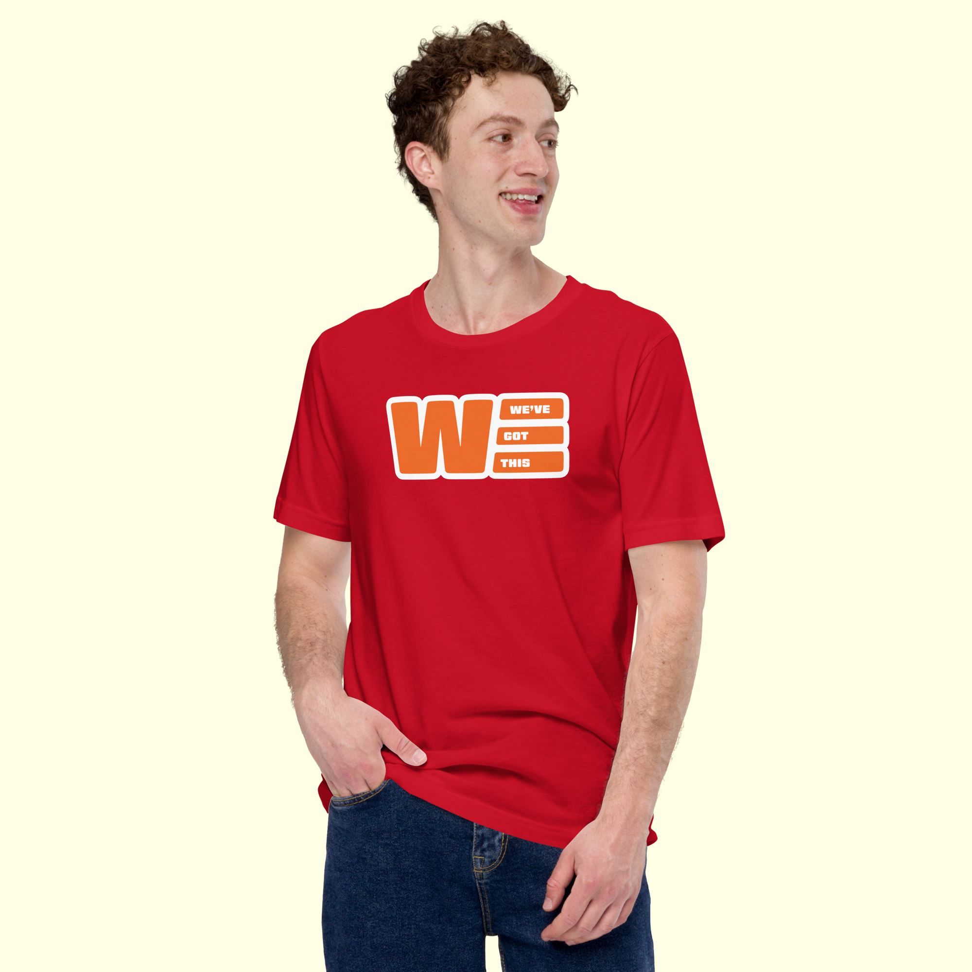 "We've Got This" Logo Men's t-shirt w/ white outline