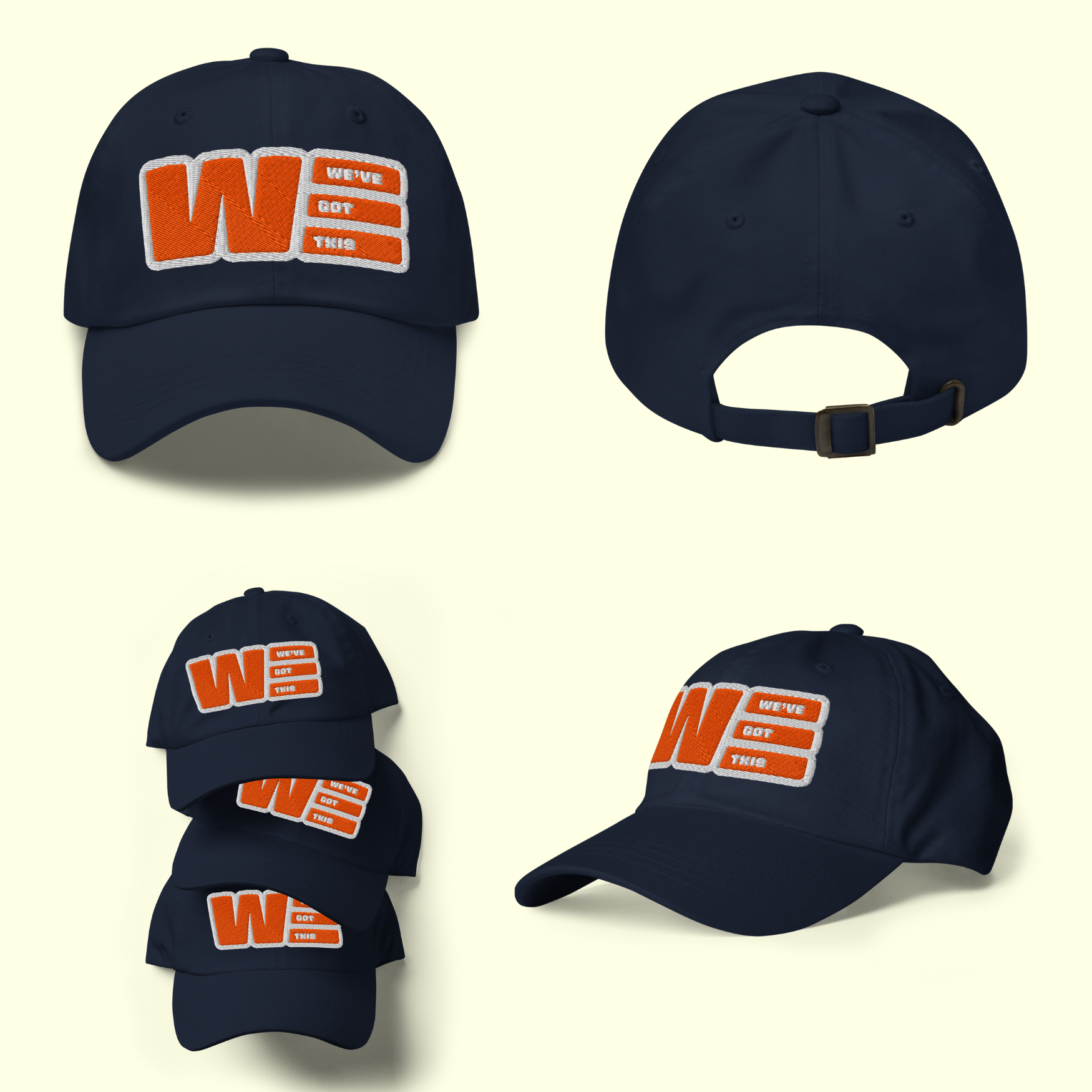 "We've Got This" Logo Unisex Baseball cap w/ white outline