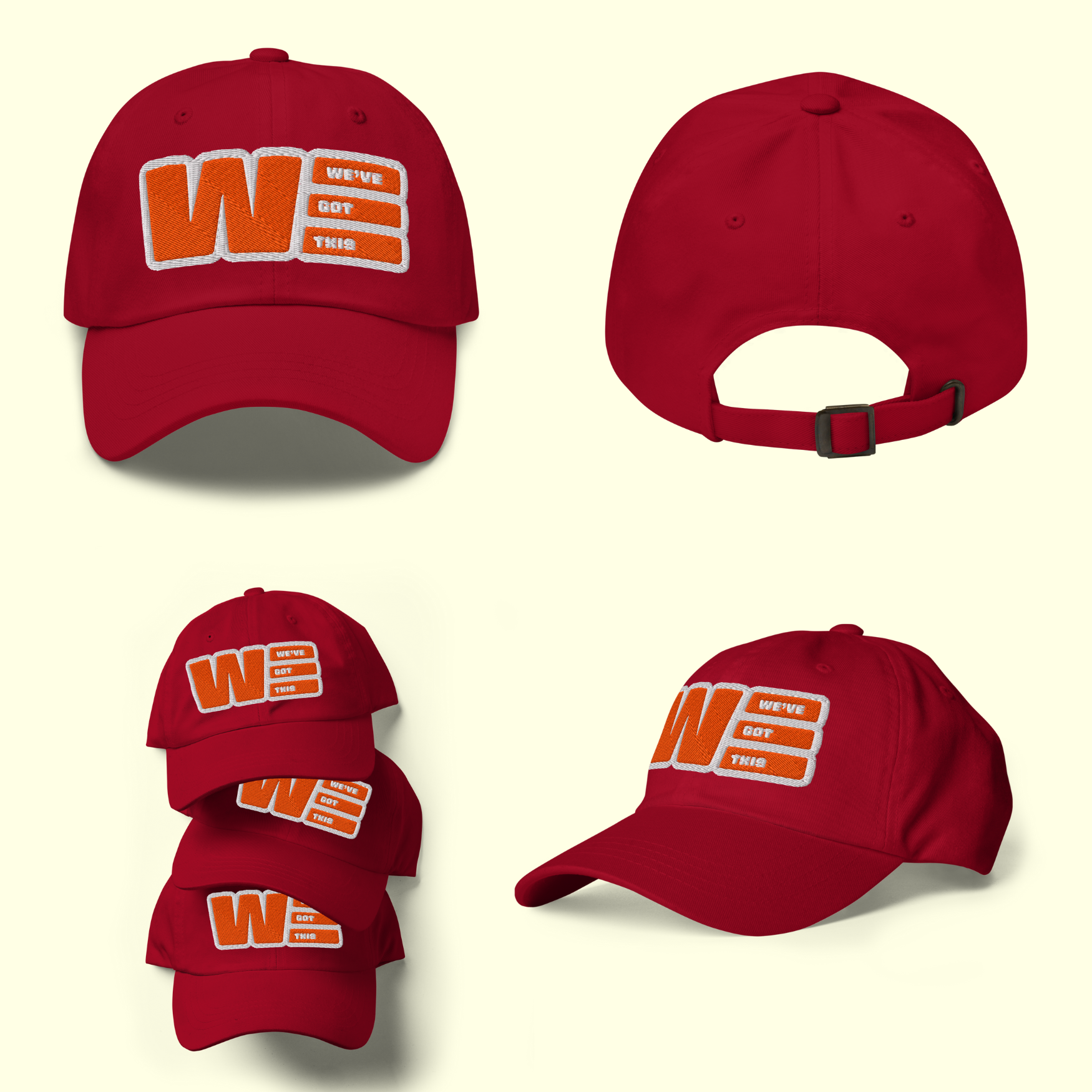 "We've Got This" Logo Unisex Baseball cap w/ white outline
