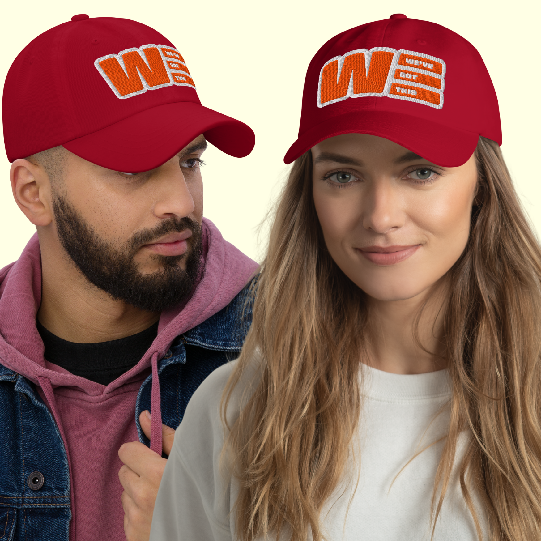 "We've Got This" Logo Unisex Baseball cap w/ white outline
