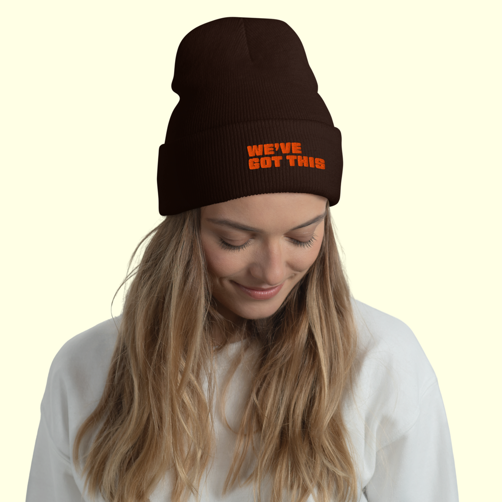 "We've Got This" Words Women's Cuffed Beanie