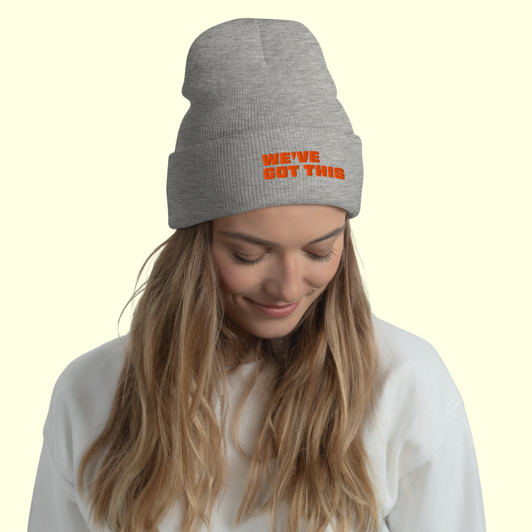 "We've Got This" Words Women's Cuffed Beanie