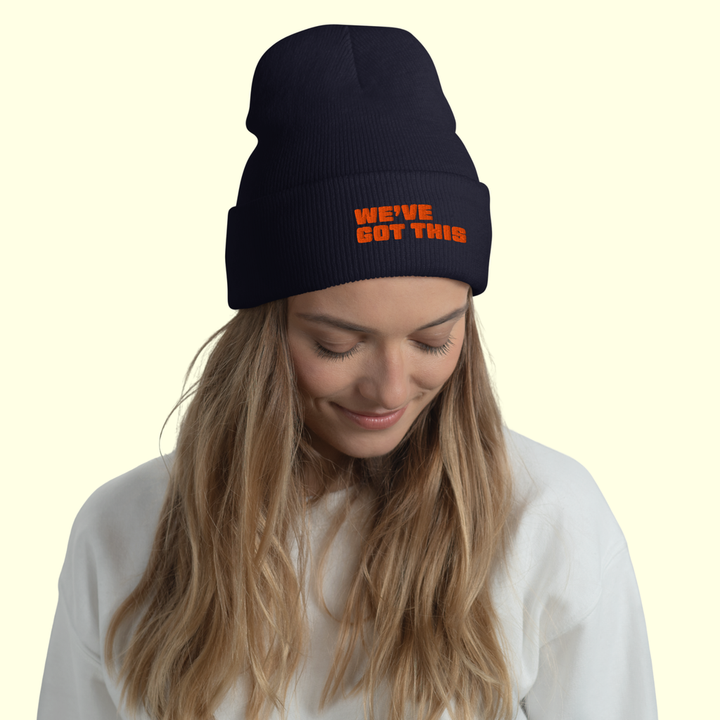 "We've Got This" Words Women's Cuffed Beanie