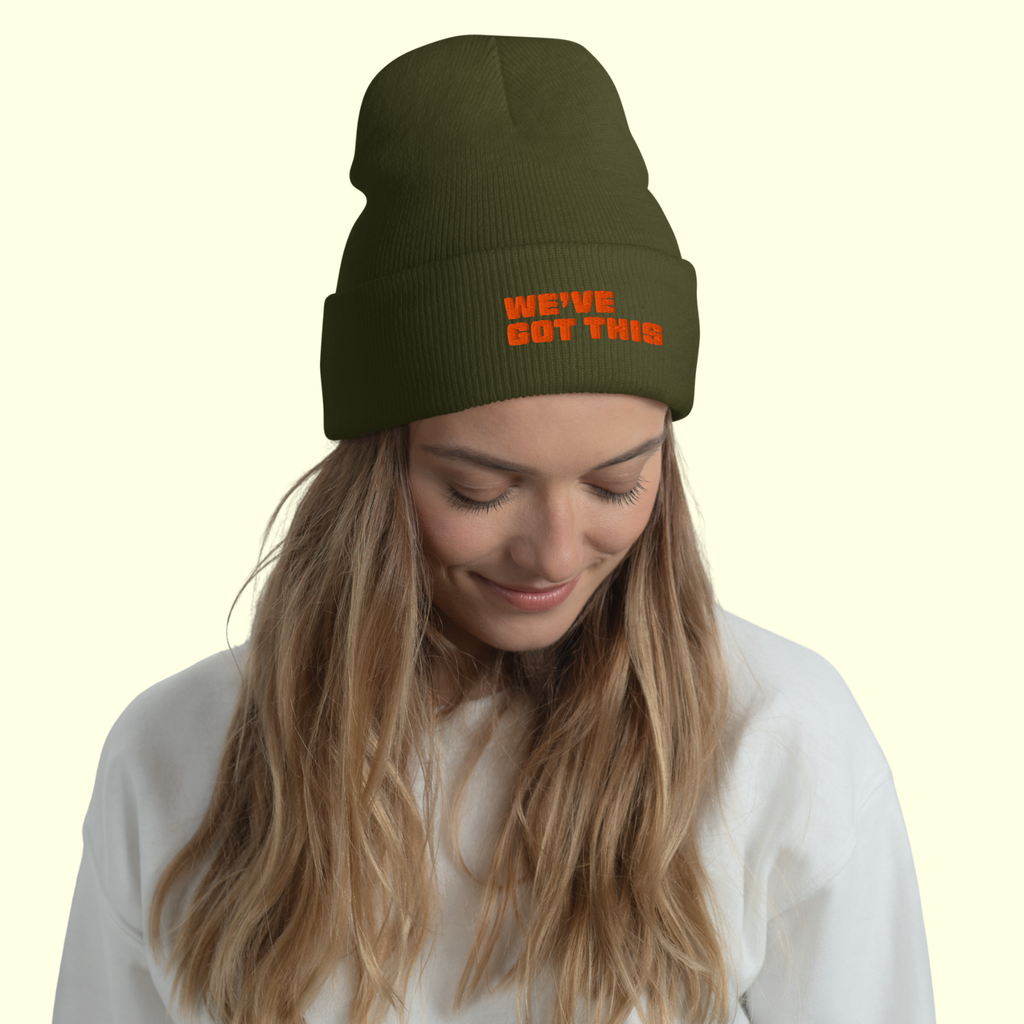"We've Got This" Words Women's Cuffed Beanie