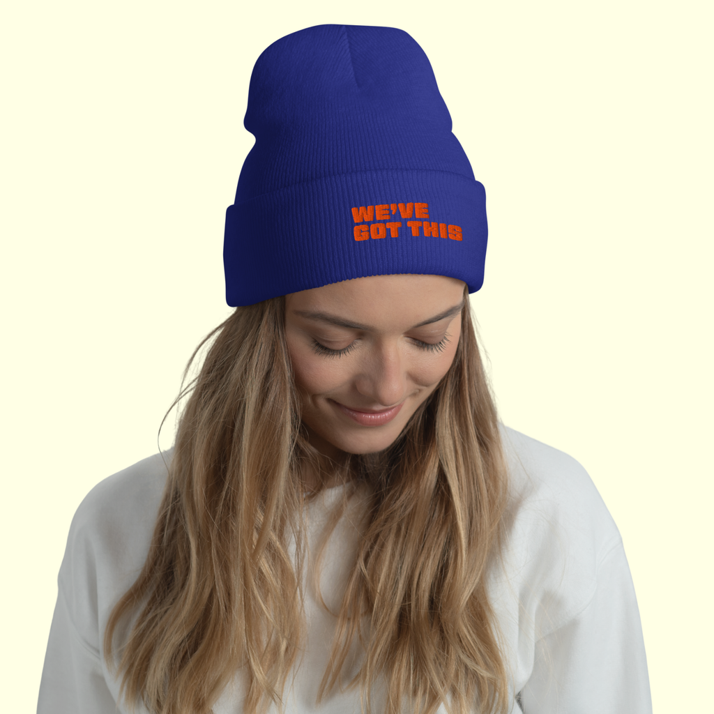 "We've Got This" Words Women's Cuffed Beanie