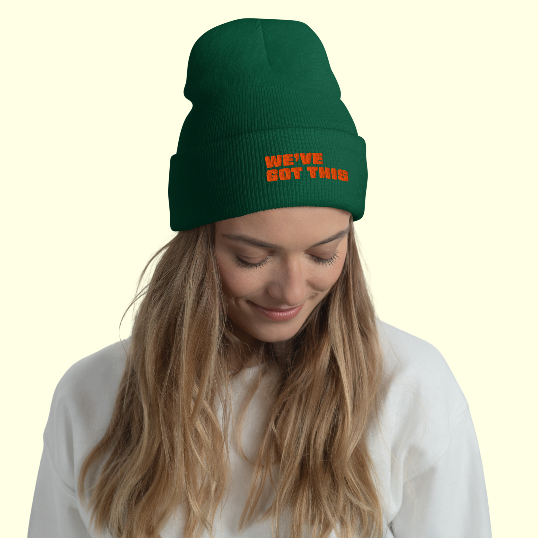 "We've Got This" Words Women's Cuffed Beanie