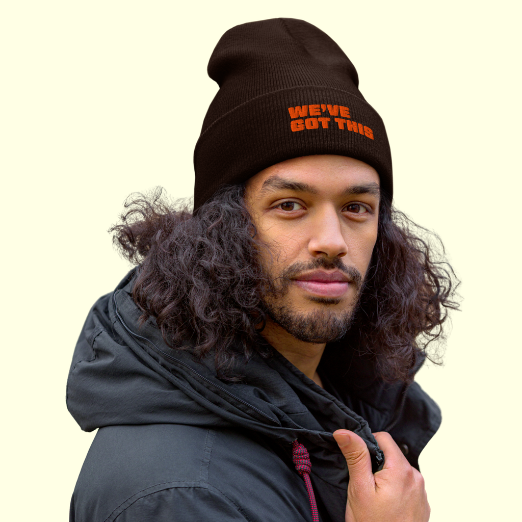 "We've Got This" Words Men's Cuffed Beanie
