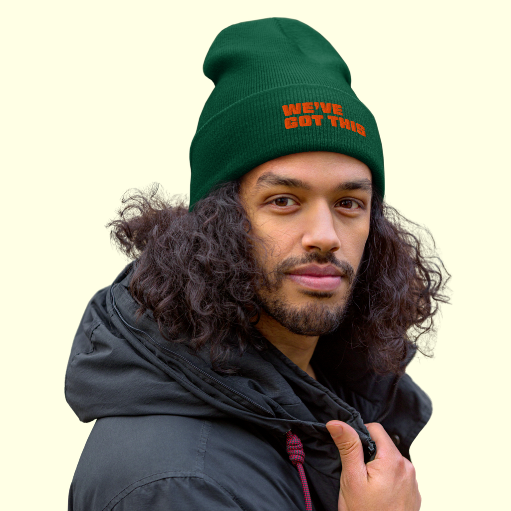 "We've Got This" Words Men's Cuffed Beanie