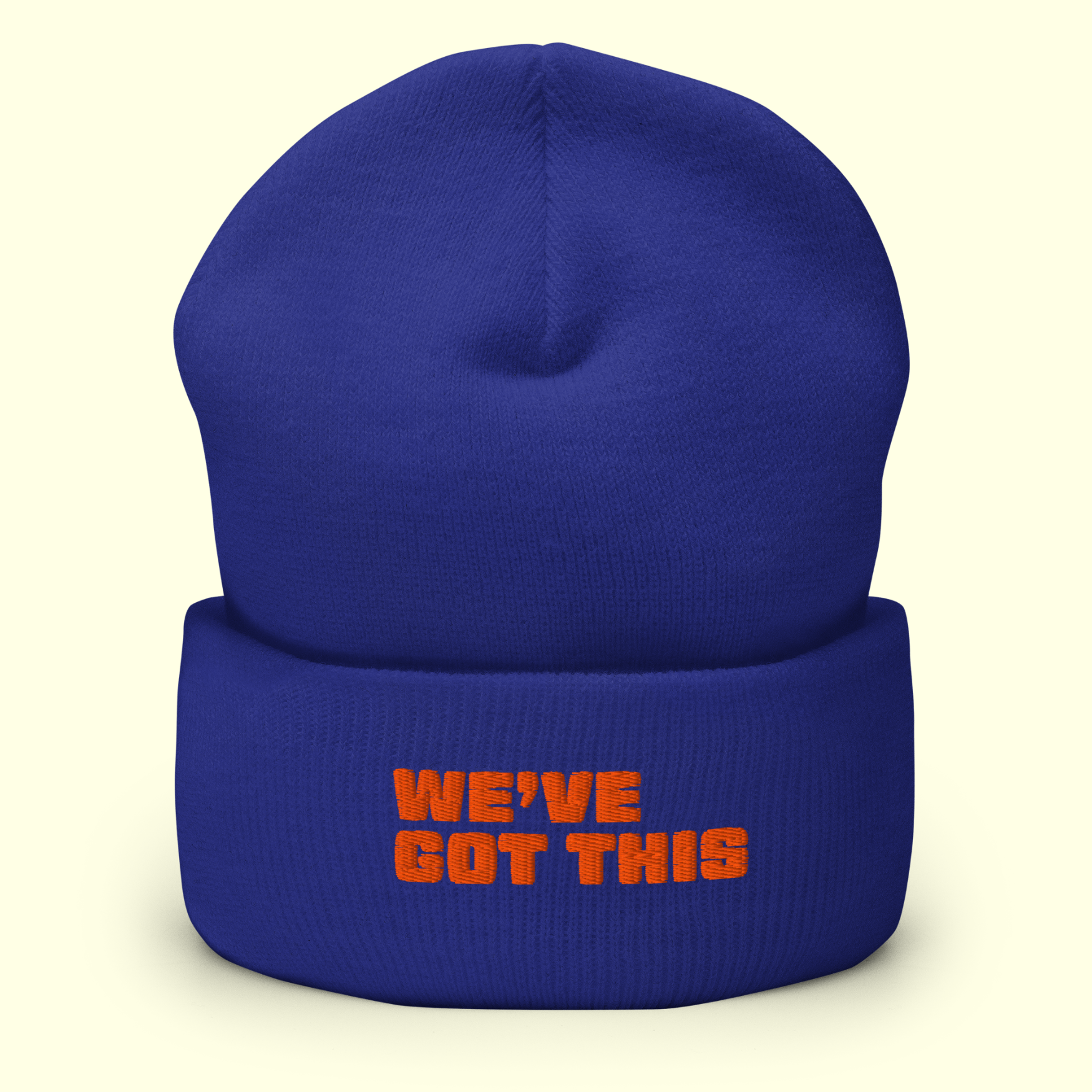 "We've Got This" Words Men's Cuffed Beanie