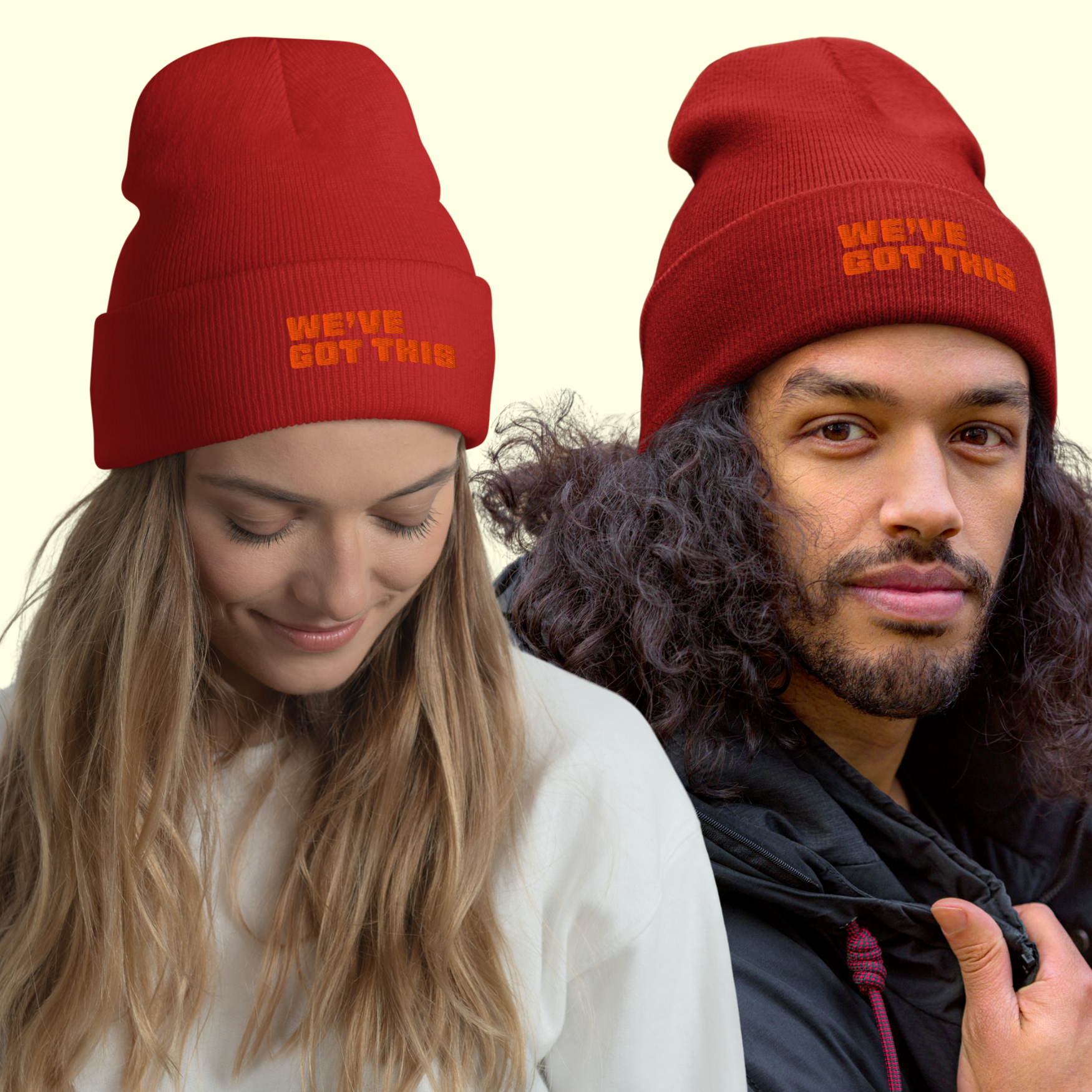 "We've Got This" Words Unisex Cuffed Beanie